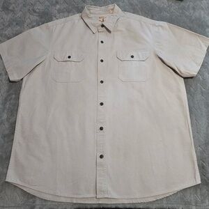 Red Head Brand Co. Short Sleeve Khacki  Button Up Shirt Men’s 2XL